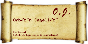 Orbán Jagelló névjegykártya